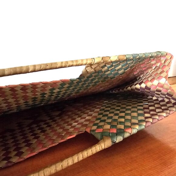 Vintage Woven Rattan Straw Laptop Bag - Bohemian - Modern - Picture 3 of 5